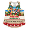 Australia Women Racerback Tank Christmas Down Under Sun Surf And Festive Cheer