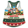 Australia Women Racerback Tank Christmas Down Under Sun Surf And Festive Cheer