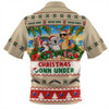 Australia Zip Polo Shirt Christmas Down Under Sun Surf And Festive Cheer
