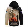 Australia Hooded Padded Jacket Remembrance Day Fallen Soldiers Eternal Memory Tribute
