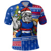 Western Bulldogs Polo Shirt Santa Surfing Down Under Christmas Footy