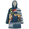 Carlton Snug Hoodie Santa Surfing Down Under Christmas Footy
