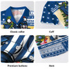 Geelong Cats Hawaiian Shirt Santa Surfing Down Under Christmas Footy