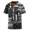 Collingwood T-Shirt Santa Surfing Down Under Christmas Footy