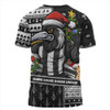 Collingwood T-Shirt Santa Surfing Down Under Christmas Footy