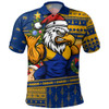 West Coast Eagles Polo Shirt Santa Surfing Down Under Christmas Footy