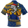 West Coast Eagles Zip Polo Shirt Santa Surfing Down Under Christmas Footy