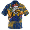 West Coast Eagles Zip Polo Shirt Santa Surfing Down Under Christmas Footy