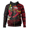 Essendon Hoodie Santa Surfing Down Under Christmas Footy