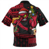 Essendon Zip Polo Shirt Santa Surfing Down Under Christmas Footy