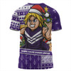 Fremantle T-Shirt Santa Surfing Down Under Christmas Footy
