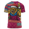 Brisbane Lions T-Shirt Santa Surfing Down Under Christmas Footy