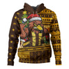 Hawthorn Hoodie Santa Surfing Down Under Christmas Footy
