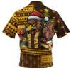 Hawthorn Zip Polo Shirt Santa Surfing Down Under Christmas Footy
