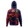 Melbourne Hoodie Santa Surfing Down Under Christmas Footy