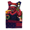Melbourne Men Tank Top Santa Surfing Down Under Christmas Footy