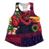 Melbourne Women Racerback Tank Santa Surfing Down Under Christmas Footy