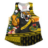 Richmond Women Racerback Tank Santa Surfing Down Under Christmas Footy