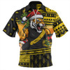 Richmond Zip Polo Shirt Santa Surfing Down Under Christmas Footy