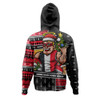 St Kilda Hoodie Santa Surfing Down Under Christmas Footy