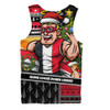 St Kilda Men Tank Top Santa Surfing Down Under Christmas Footy