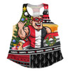 St Kilda Women Racerback Tank Santa Surfing Down Under Christmas Footy