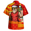 Gold Coast SUNS Hawaiian Shirt Santa Surfing Down Under Christmas Footy