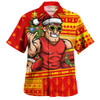 Gold Coast SUNS Hawaiian Shirt Santa Surfing Down Under Christmas Footy