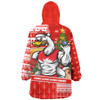 Sydney Swans Snug Hoodie Santa Surfing Down Under Christmas Footy