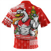 Sydney Swans Zip Polo Shirt Santa Surfing Down Under Christmas Footy