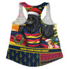 Adelaide Crows Women Racerback Tank Santa Surfing Down Under Christmas Footy