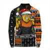 GWS GIANTS Long Sleeve Polo Shirt Santa Surfing Down Under Christmas Footy