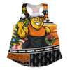 GWS GIANTS Women Racerback Tank Santa Surfing Down Under Christmas Footy