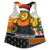 GWS GIANTS Women Racerback Tank Santa Surfing Down Under Christmas Footy