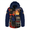 Australia Hooded Padded Jacket Poppy Fields Remembrance Day Fallen Soldiers Memorial