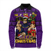 Melbourne Storm Long Sleeve Polo Shirt Christmas Glory And Timeless Team Pride