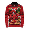 Redcliffe Dolphins Long Sleeve Polo Shirt Christmas Glory And Timeless Team Pride