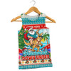 Australia Men Tank Top Santa And Roo Christmas Surfing Beachmas Down Under