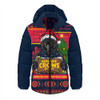 Adelaide Crows Hooded Padded Jacket Arrested For Christmas Cheer Festive Mugshot