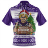 Fremantle Zip Polo Shirt Arrested For Christmas Cheer Festive Mugshot
