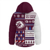 Manly Warringah Sea Eagles Hooded Padded Jacket Merry Christmas In The Colours We Love