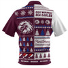 Manly Warringah Sea Eagles Zip Polo Shirt Merry Christmas In The Colours We Love