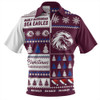 Manly Warringah Sea Eagles Zip Polo Shirt Merry Christmas In The Colours We Love