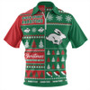 South Sydney Rabbitohs Zip Polo Shirt Merry Christmas In The Colours We Love