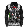 Collingwood Long Sleeve Polo Shirt Aboriginals Christmas Pride With Merry Game Day Energy