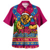 Brisbane Lions Hawaiian Shirt Aboriginals Christmas Pride With Merry Game Day Energy