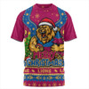 Brisbane Lions T-Shirt Aboriginals Christmas Pride With Merry Game Day Energy
