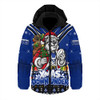 Canterbury-Bankstown Bulldogs Hooded Padded Jacket Aussie Santa Christmas Joy For Festive Celebrations