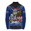 Canterbury-Bankstown Bulldogs Long Sleeve Polo Shirt Aussie Santa Christmas Joy For Festive Celebrations