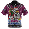 Manly Warringah Sea Eagles Zip Polo Shirt Aussie Santa Christmas Joy For Festive Celebrations